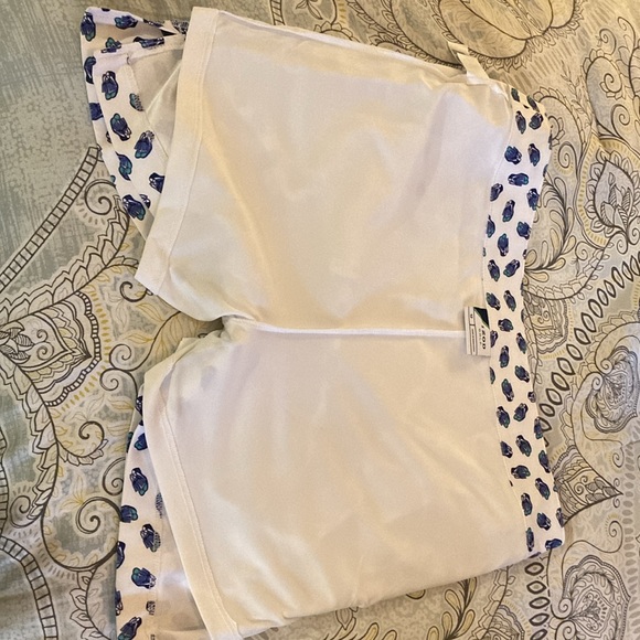 NWOT - IZOD GOLF Blue, Turquoise & White Golf Shoe Patterned Skort - Sz 12 - Picture 5 of 14